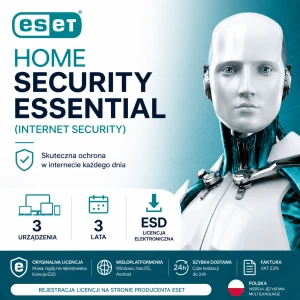 ESET HOME Security Essential (Internet Security) PL | 3 DEV / 3 LATA | Licencja ESD 