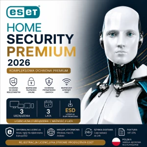 ESET Home Security Premium | 3 DEV/3 Rok | Licencja ESD | FVAT 23% 