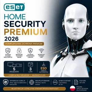 ESET Home Security Premium | 5 DEV/3 Rok | Licencja ESD | FVAT 23% 