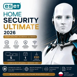 ESET Home Security Ultimate | 5 DEV/1 Rok | Licencja ESD | FVAT 23% 